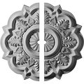Ekena Millwork Deria Ceiling Medallion, Two Piece (Fits Canopies up to 6"), 20 1/4"OD x 1 1/2"ID x 1 1/2"P CM20DR2-01500
